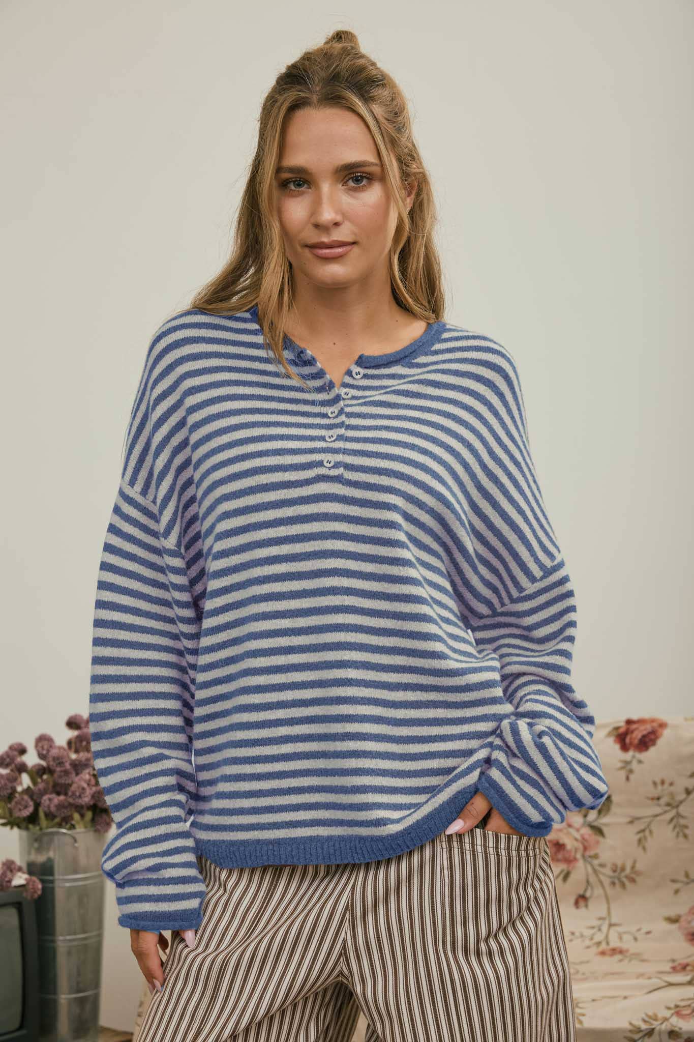 Henley Button Long Sleeve