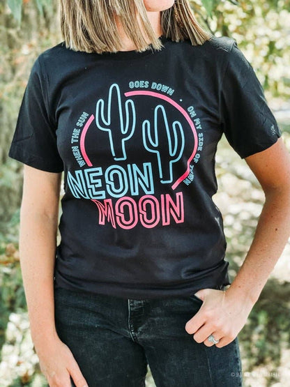 Neon Moon V-Neck Tee