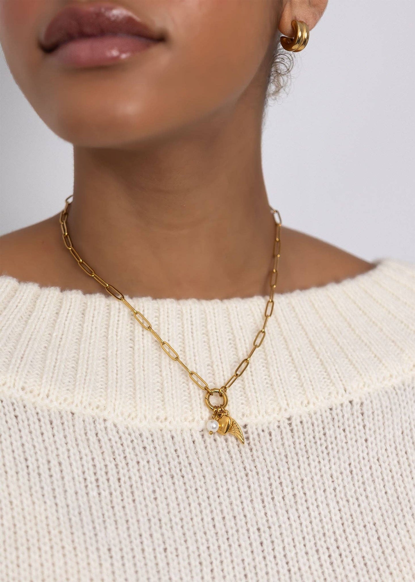 Angel Wing Interchangeable Charm Necklace