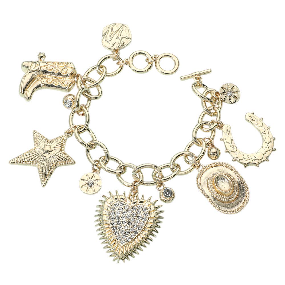 Chunky Western Charm Bracelet