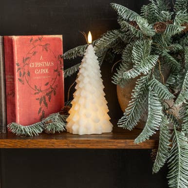 3D Flame Tree Candle 9"