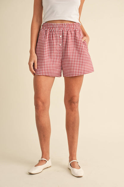 Gingham Check Woven Mini Boxer Shorts