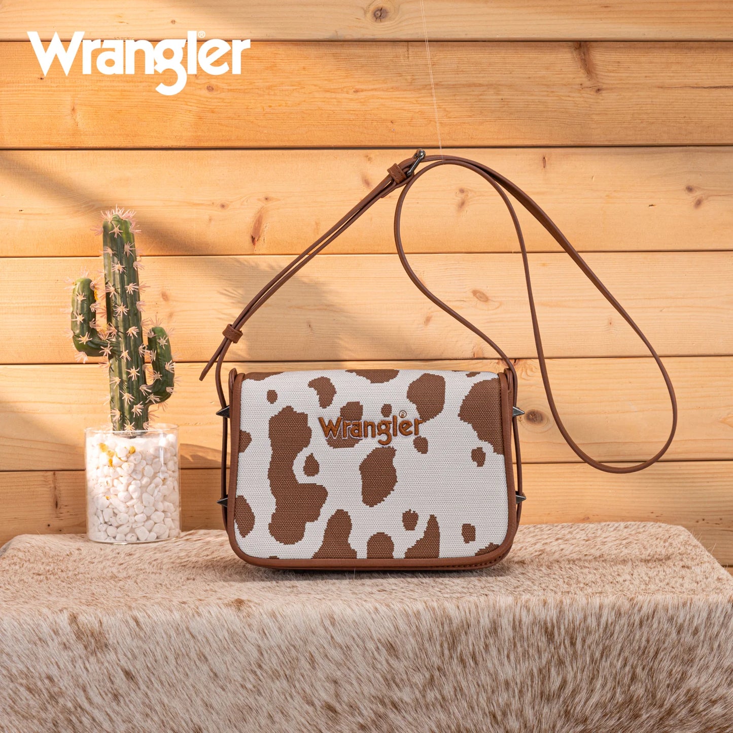 Wrangler Cow Print Crossbody