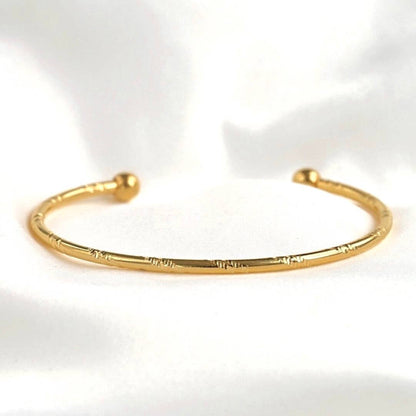 Slim Gold Cuff Bracelets - 3 piece set