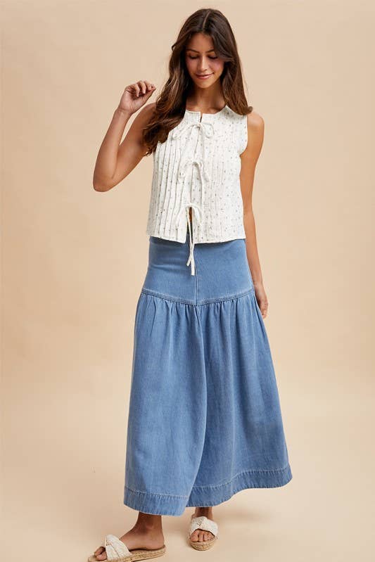 Floral Front Tie Blouse