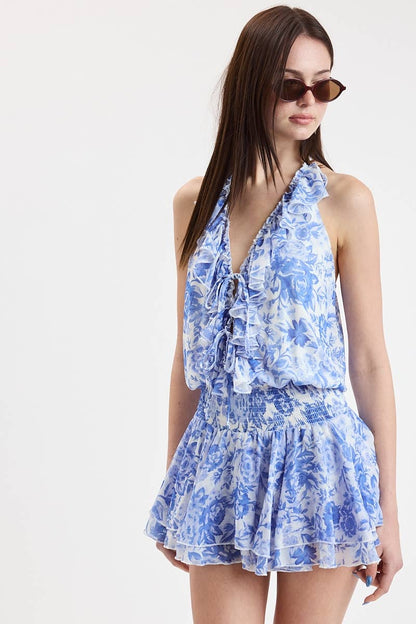 Ruffle Layered Mini Dress