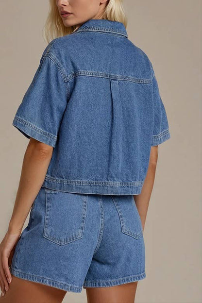 DENIM SKORT
