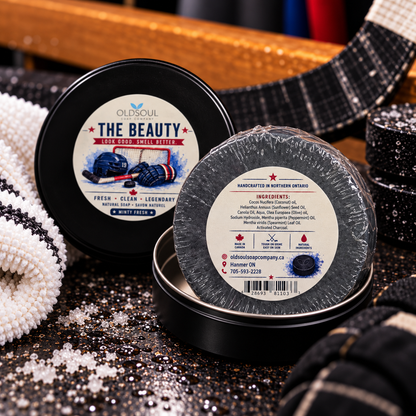 Hockey Puck Soap + Tin