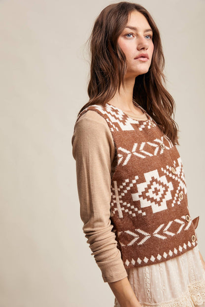 Amber Button-Up Wool Vest