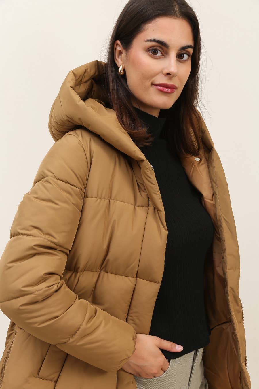 Long Quilted Down Jacket