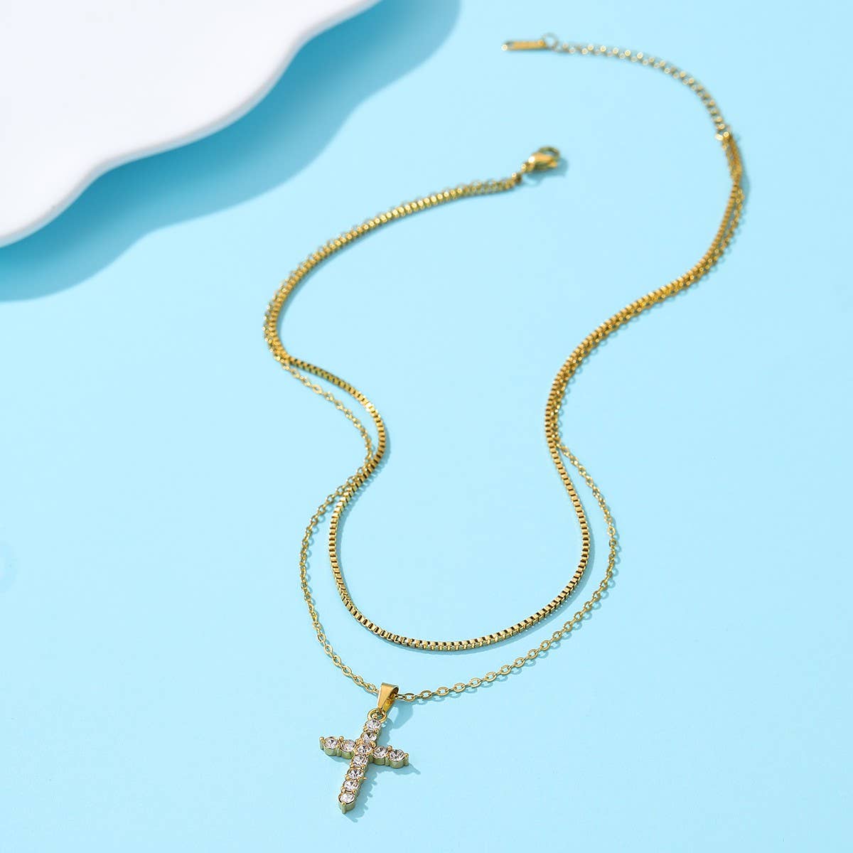 Layered Cross Necklace