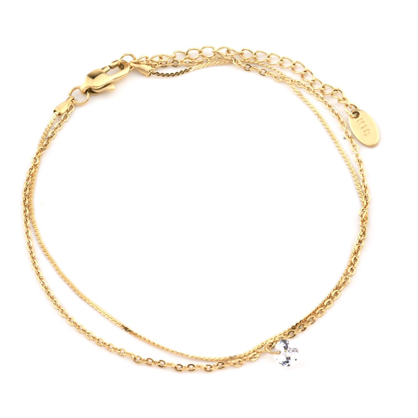 Dainty Layered Gold Anklet