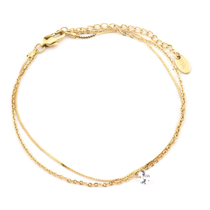 Dainty Layered Gold Anklet