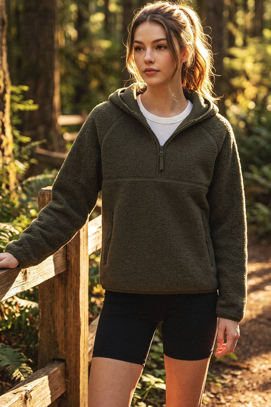 Sherpa Half-Zip Hoodie