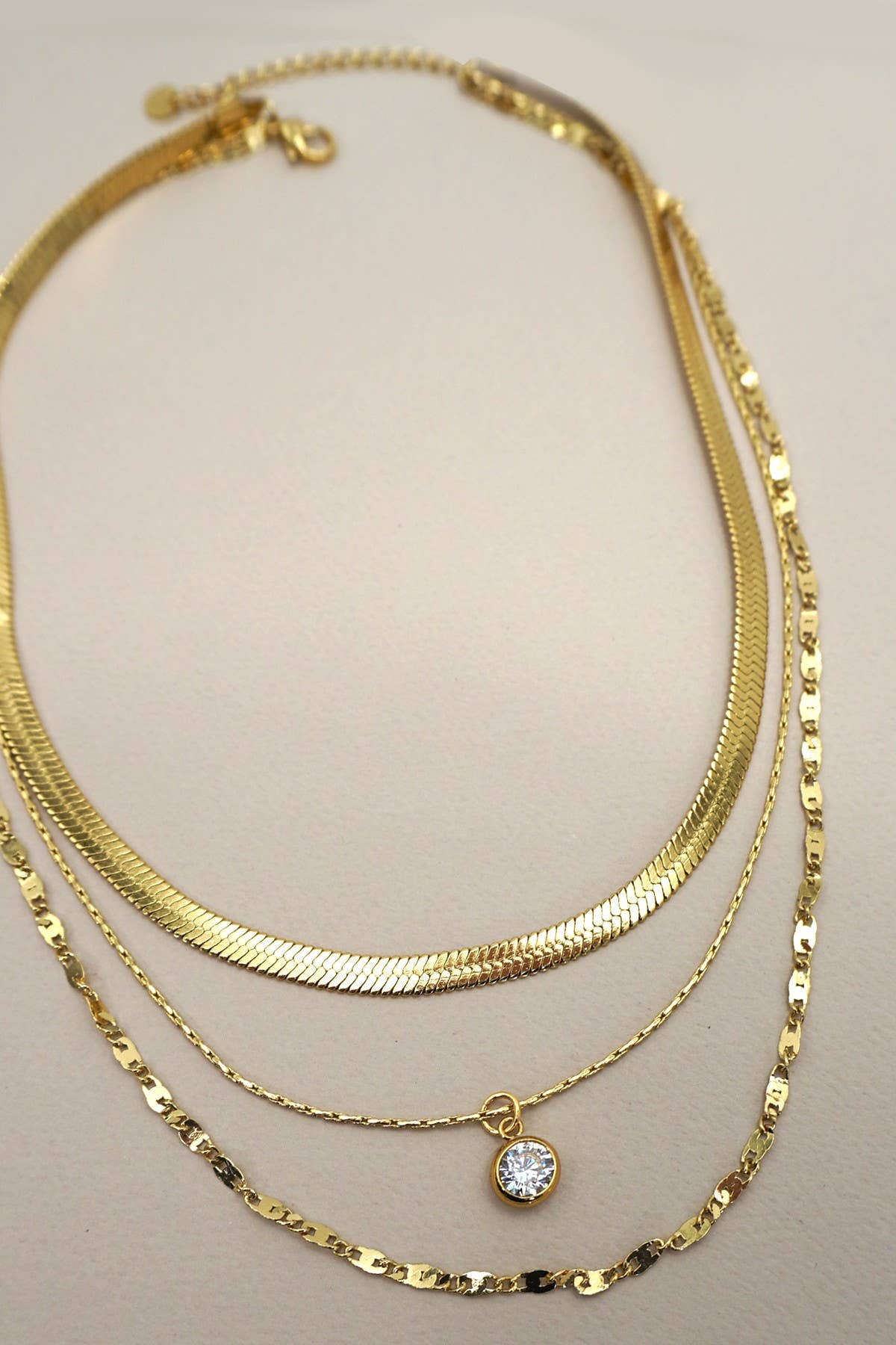 3 Layer Rhinestone Necklace