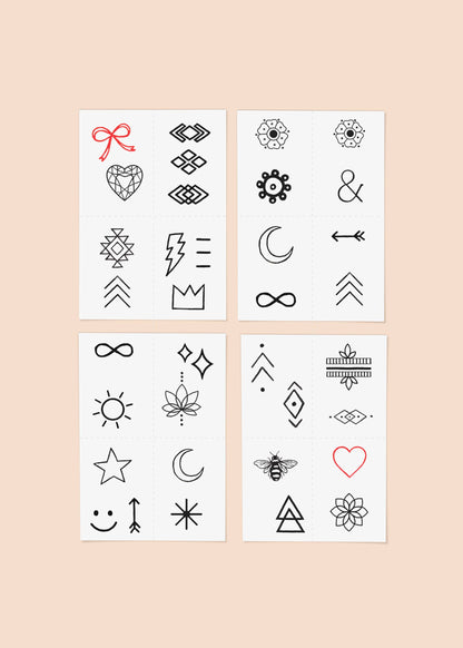 Finger Tats Temporary Tattoo Pack