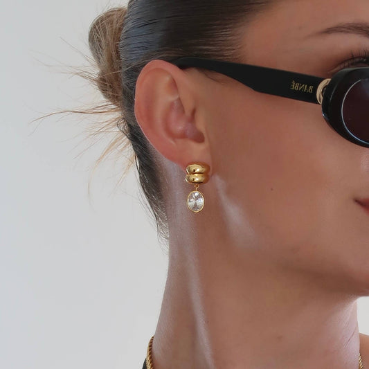 Brianna Oval Drop Earrings