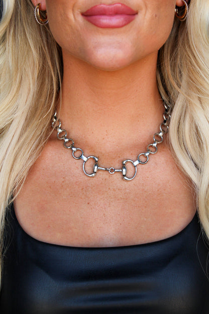 Chunky Equestrian Bit Chain Necklace