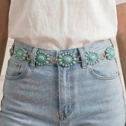 Turquoise Stone Concho Belt