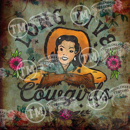 Long Live Cowgirls - Circle Artwork:  - 20"
