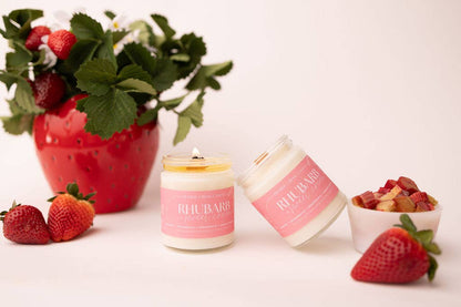 RHUBARB & SWEET CREAM | SUMMER | SOY WAX CANDLE 8OZ
