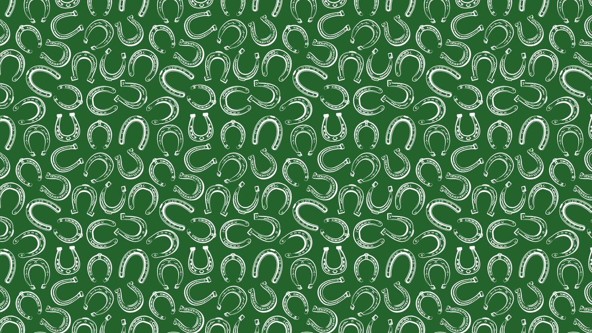 100% Silk Twilly Scarf with Horse Shoe Pattern: Red