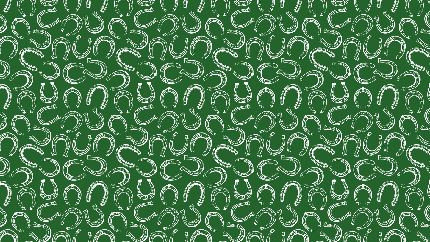 100% Silk Twilly Scarf with Horse Shoe Pattern: Black & White