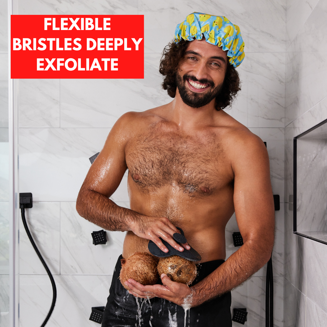 Body and Nut Scrubber - Exfoliating Silicon Loofah