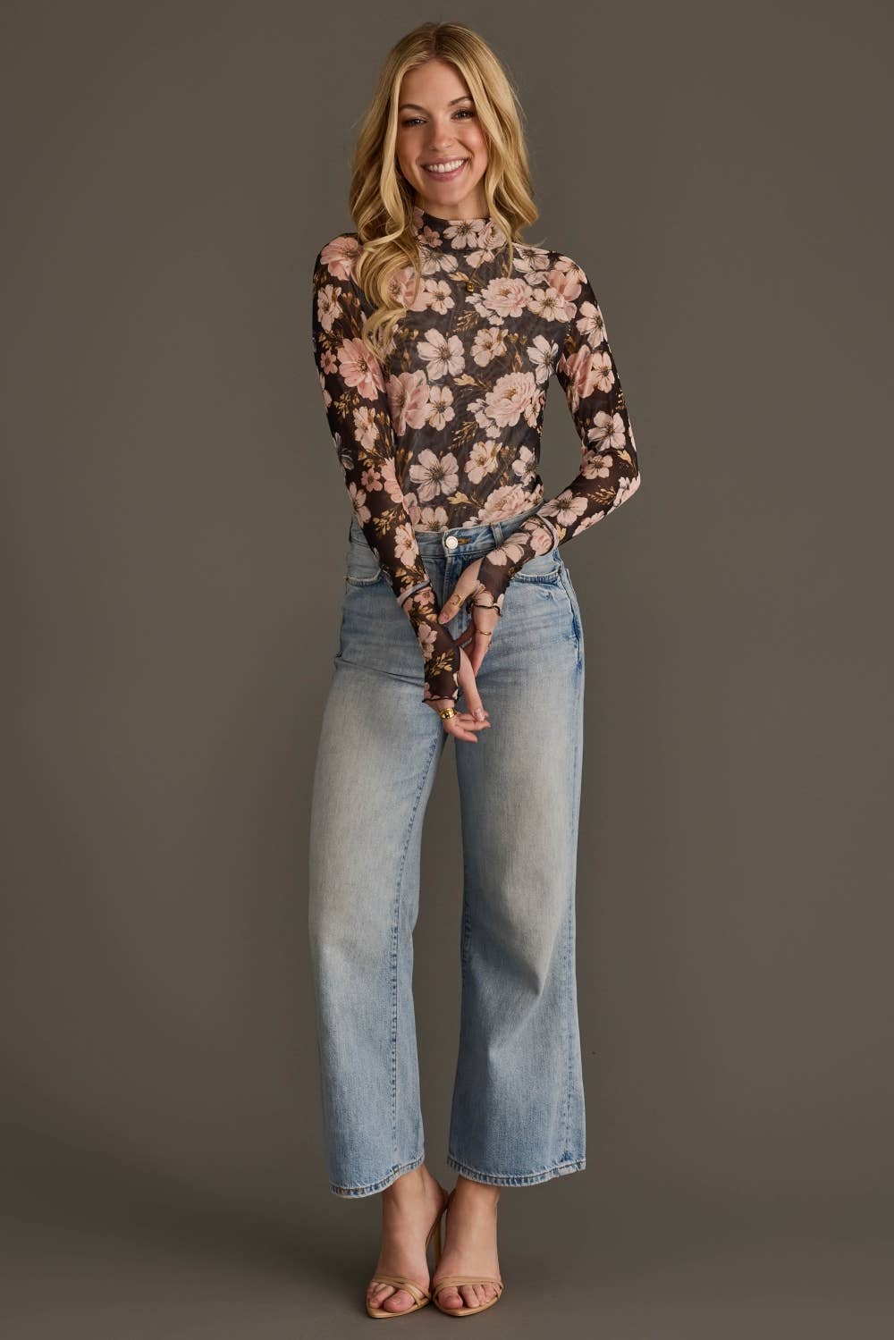 Floral Mesh Top
