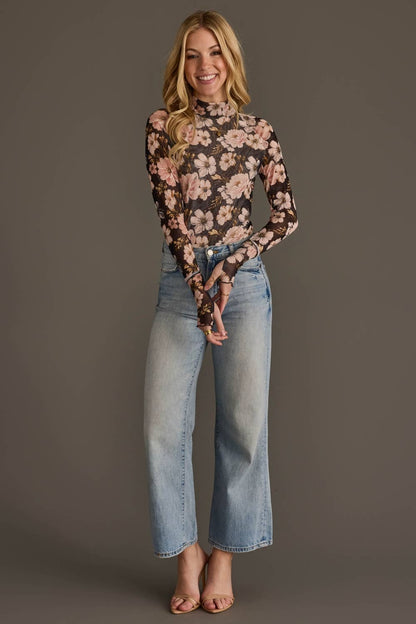 Floral Mesh Top