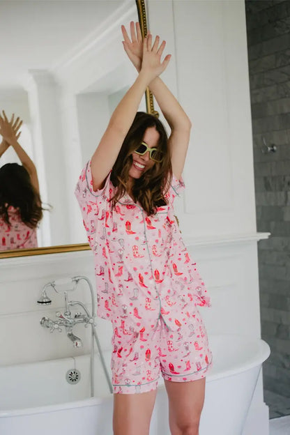 Boots & Roses Matching Pajama Sets