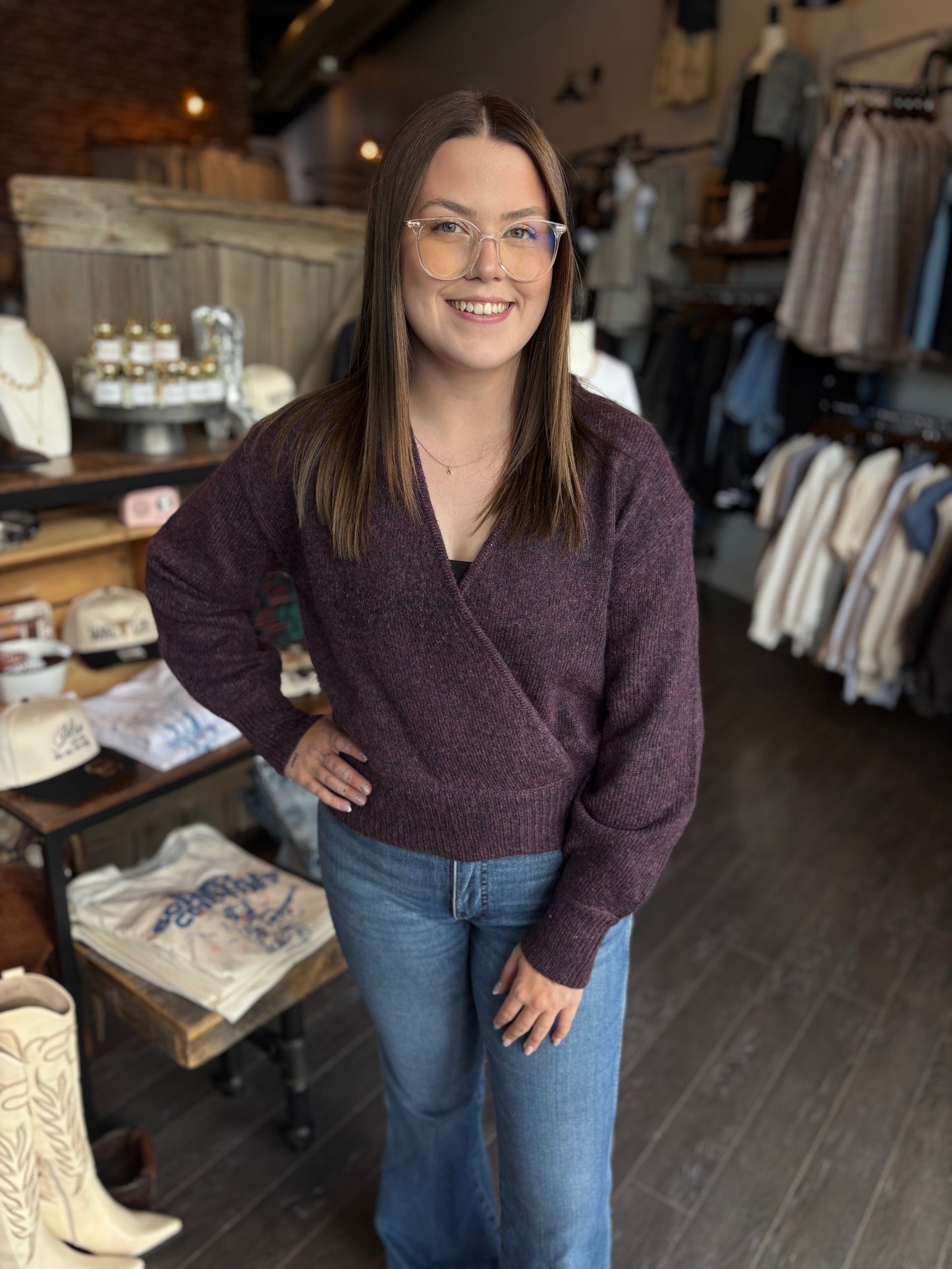 Knitted V-Neck Pull-Over