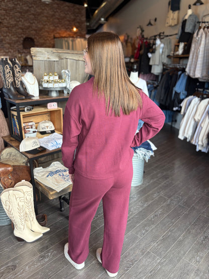 Wide Leg Waffle Pant