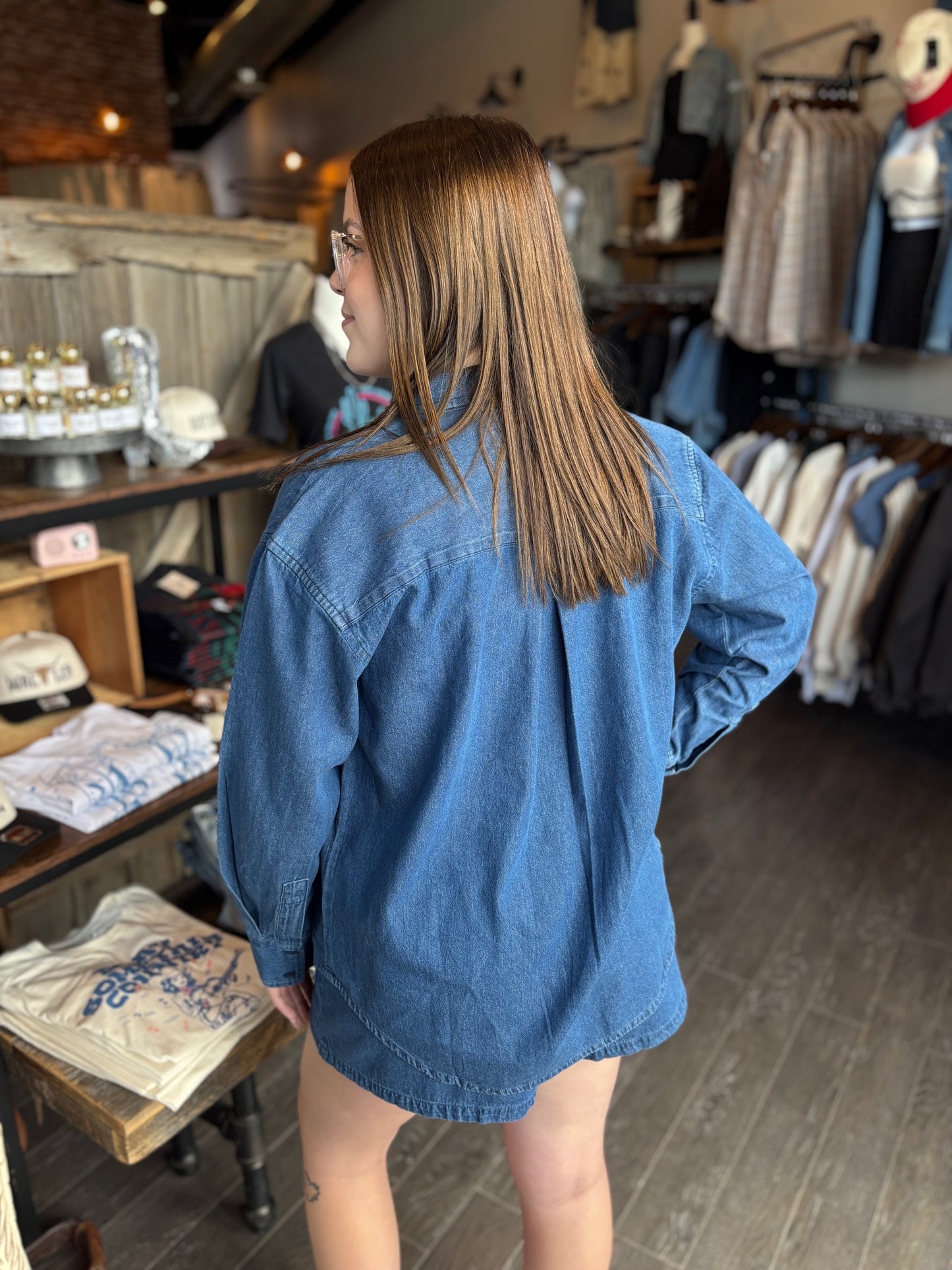 Dark Denim Button Up