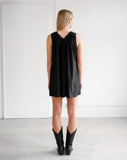 Lace Poplin Dress