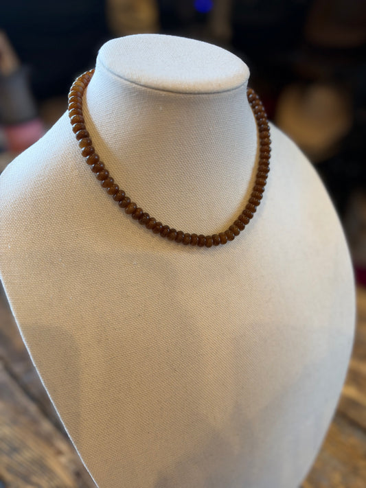 Brown Sugar Chunky Beaded Necklace