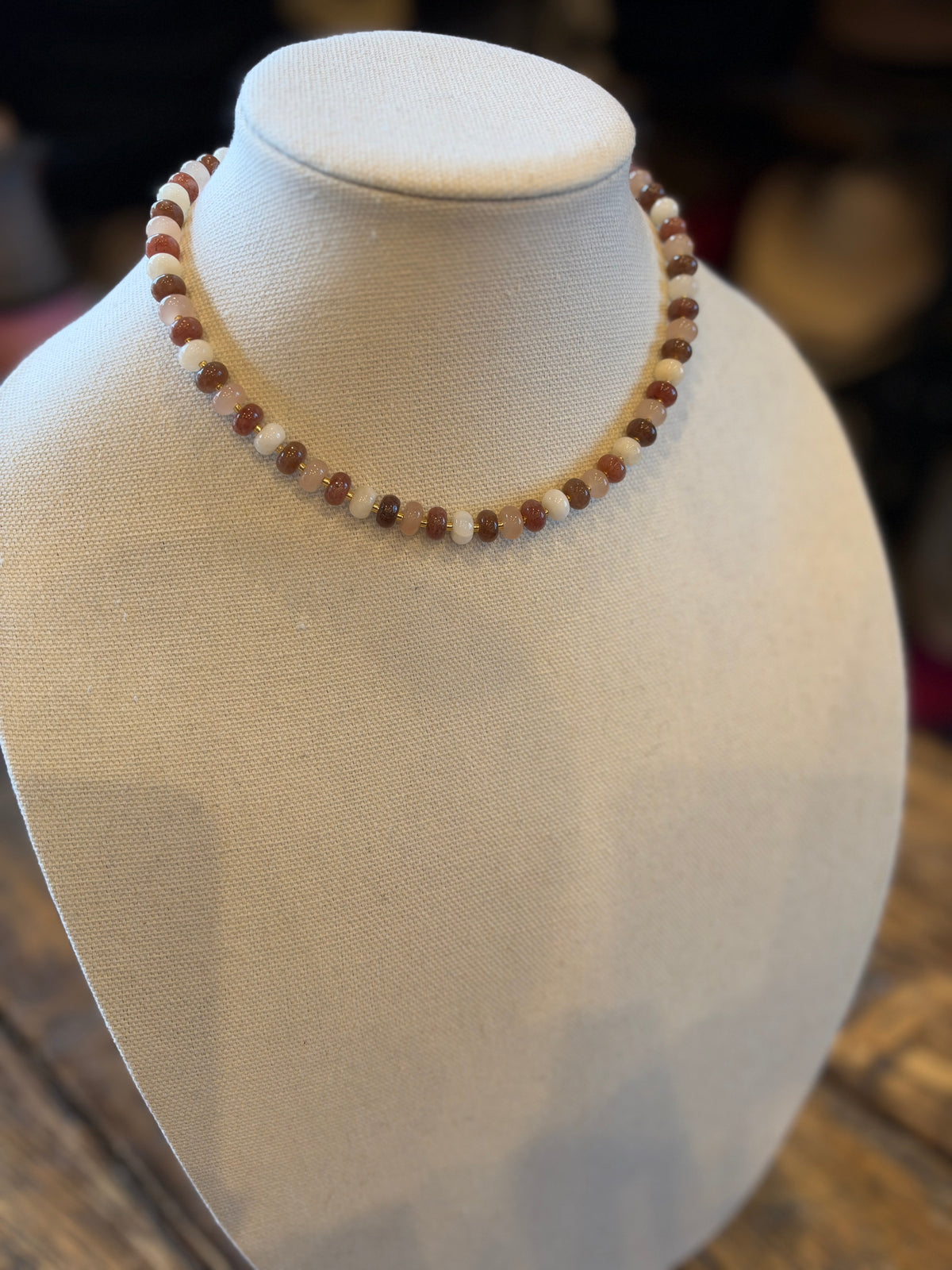 Brown Candy Chunky Beaded necklace