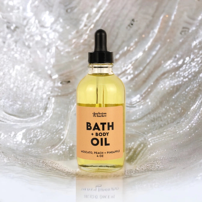 Bath + Body Oil- Moscato,Peach + Pineapple