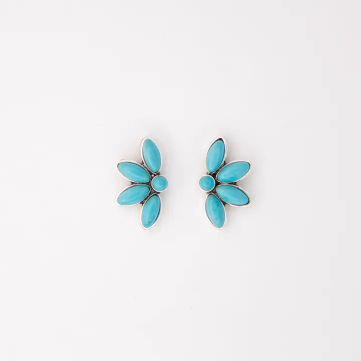 Dainty Half Flower Earrings
