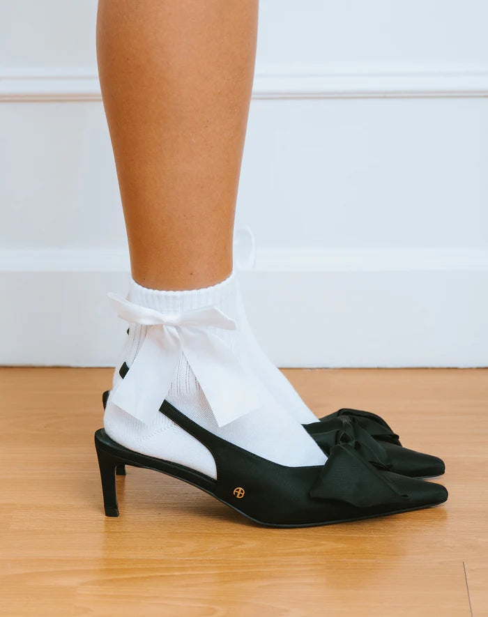 Satin Bow Socks