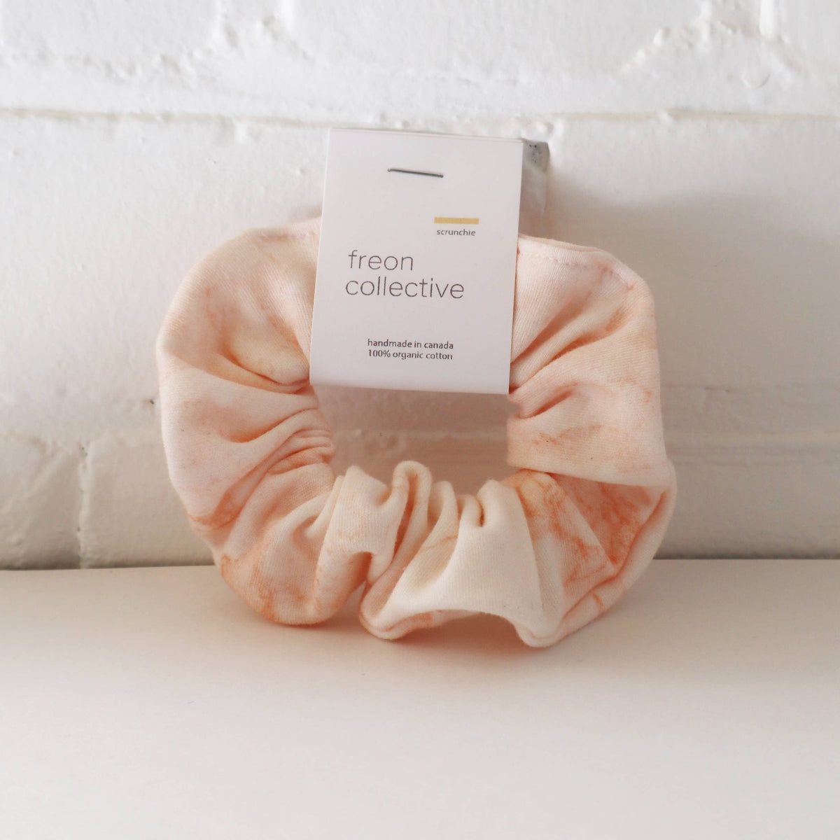 Organic Cotton Hair Scrunchie - Blush Marble