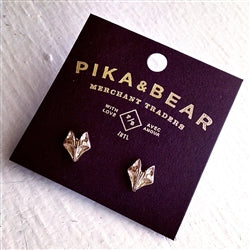 "SLY" FOX GOLD STUD EARRINGS BY PIKA AND BEAR